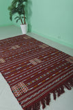 Vintage Handwoven Moroccan Rug – 4.5 FT x 7.8 FT | Unique Berber Design