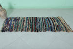 Colorful Striped Moroccan Berber Rug – 2.2 x 5.7 ft