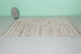 Handmade Moroccan Runner Rug with Sequins - 5 FT X 8.9 FT - Elegant Ivory Design