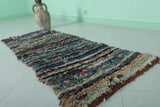 Colorful Striped Moroccan Berber Rug – 2.2 x 5.7 ft