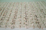 Handmade Moroccan Runner Rug with Sequins - 5 FT X 8.9 FT - Elegant Ivory Design