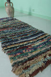 Colorful Striped Moroccan Berber Rug – 2.2 x 5.7 ft