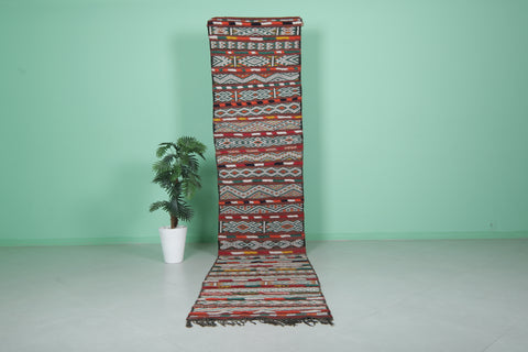 Long Moroccan Hallway Runner Rug - 2.7 FT X 13.2 FT | Colorful Berber Carpet