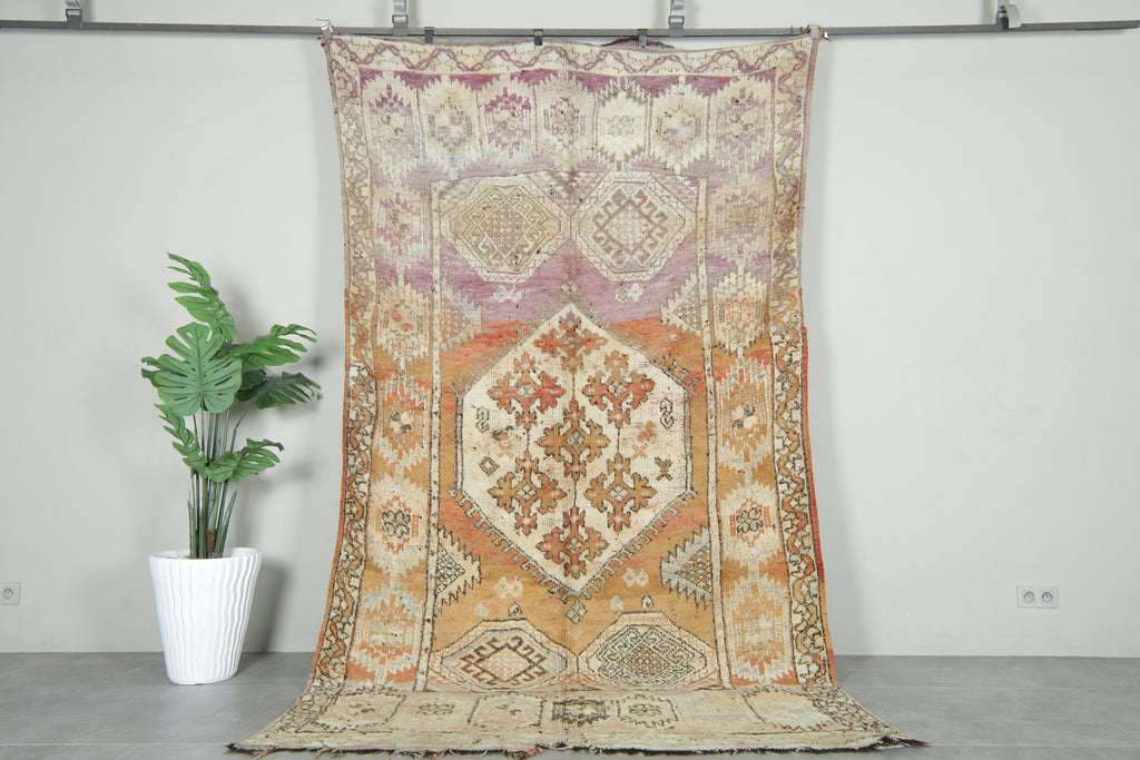 Abstract azilal rug - Authentic Moroccan wool area rug - 6.1 feet x 10.7 feet