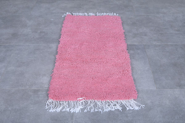 Charming pink Moroccan rug – 2 x 4.1 ft | Small accent rug