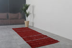 Moroccan handwoven kilim  3.1 FT X 8.9 FT