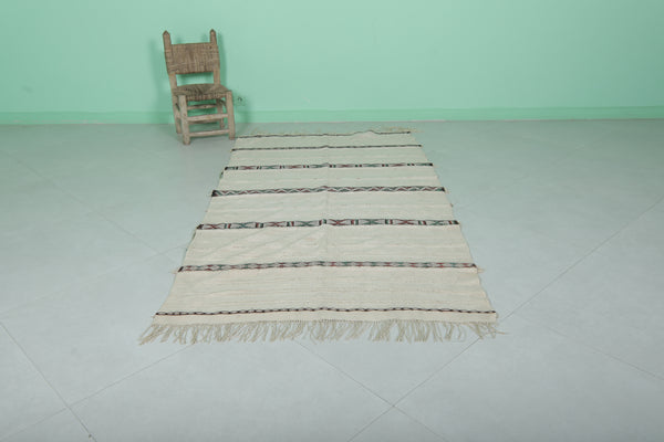 Authentic Moroccan wedding blanket – 3.7 FT x 6.8 FT | Handwoven berber textile