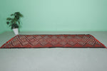 Vintage Hallway Moroccan Rug 3.6 FT x 11.5 FT – Handwoven Wool Runner