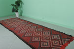 Vintage Hallway Moroccan Rug 3.6 FT x 11.5 FT – Handwoven Wool Runner