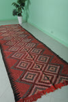 Vintage Hallway Moroccan Rug 3.6 FT x 11.5 FT – Handwoven Wool Runner