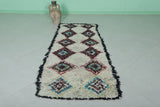 Handmade Moroccan Berber Rug – 2.7 x 6.4 ft with Diamond Motifs