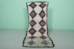 Handmade Moroccan Berber Rug – 2.7 x 6.4 ft with Diamond Motifs