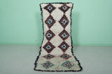 Handmade Moroccan Berber Rug – 2.7 x 6.4 ft with Diamond Motifs