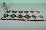 Handmade Moroccan Berber Rug – 2.7 x 6.4 ft with Diamond Motifs