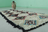 Handmade Moroccan Berber Rug – 2.7 x 6.4 ft with Diamond Motifs