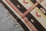 Vintage moroccan handwoven kilim 4.8 FT X 7.6 FT