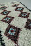 Handmade Moroccan Berber Rug – 2.7 x 6.4 ft with Diamond Motifs