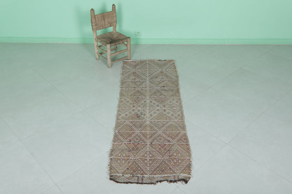 Handwoven Moroccan hallway rug – 2 FT x 6.1 FT | Tribal style design