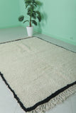 Handmade Moroccan Beni Ourain Rug – 5.3 x 7.5 ft | Minimalist Berber Style