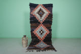 Vintage Handmade Moroccan Berber Runner Rug – 3.1 x 7.7 ft | Unique Moroccan Carpet