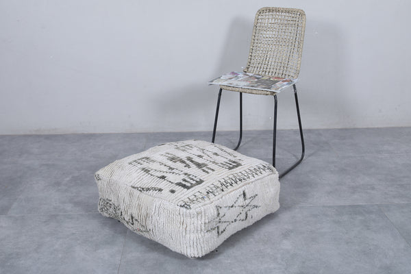 Moroccan vintage ottoman pouf | Handwoven with bold tribal patterns