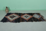 Vintage Handmade Moroccan Berber Runner Rug – 3.1 x 7.7 ft | Unique Moroccan Carpet