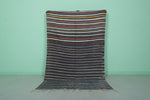 Handwoven Moroccan kilim 4.7 FT X 7.3 FT