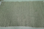 Moroccan Rug – Handwoven Beige with Fringe | 3.2 FT x 5.3 FT