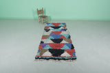 Handmade Moroccan Boucherouite Runner Rug – 3 FT x 7.2 FT | Vibrant Bohemian Decor