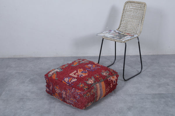 Moroccan vintage ottoman pouf | Handwoven with intricate tribal patterns