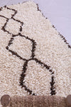 Handwoven Moroccan Rug - Minimalist Diamond Design in Cream and Brown 2.5 x 5.7 ft