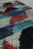 Handmade Moroccan Boucherouite Runner Rug – 3 FT x 7.2 FT | Vibrant Bohemian Decor