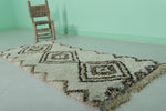 Handcrafted Beni Ourain Berber Rug - Moroccan Wool Carpet 2.3 X 5.9 FT | Geometric Diamond Pattern