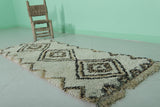 Handcrafted Beni Ourain Berber Rug - Moroccan Wool Carpet 2.3 X 5.9 FT | Geometric Diamond Pattern