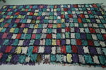 Handmade Moroccan Boucherouite Runner Rug - 5.3 FT x 8.5 FT | Colorful Berber Carpet