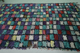 Handmade Moroccan Boucherouite Runner Rug - 5.3 FT x 8.5 FT | Colorful Berber Carpet