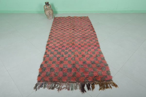 Handmade Old Berber Moroccan Rug – 3.4 FT X 7.4 FT