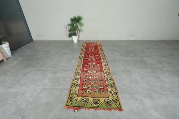 Colorful runner Moroccan rug - 2.6 ft x 10 ft