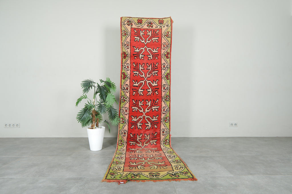 Colorful runner Moroccan rug - 2.6 ft x 10 ft