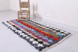 Vibrant Moroccan Rug 2.6 X 5.9 Feet - Multicolor Handwoven Shag Area Rug