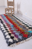 Vibrant Moroccan Rug 2.6 X 5.9 Feet - Multicolor Handwoven Shag Area Rug