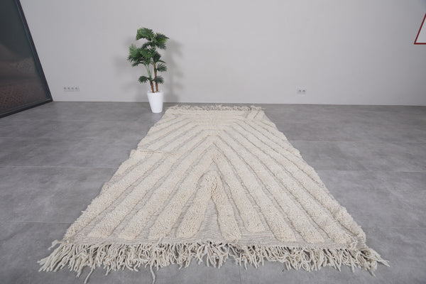 Moroccan berber handmade beni ourain rug – 5.2 x 8.2 ft