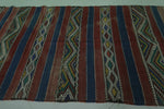 Vintage Moroccan Kilim Rug 4 x 9 FT – Multicolor Striped Pattern