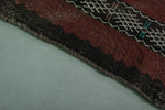 Vintage Moroccan Kilim Rug 4 x 9 FT – Multicolor Striped Pattern