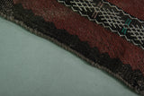 Vintage Moroccan Kilim Rug 4 x 9 FT – Multicolor Striped Pattern