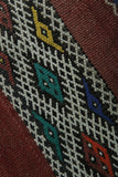 Vintage Moroccan Kilim Rug 4 x 9 FT – Multicolor Striped Pattern