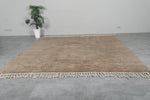 Moroccan Wool Rug - 8.4 x 9.1 ft | Natural Earth Tone, Handcrafted