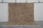 Moroccan Wool Rug - 8.4 x 9.1 ft | Natural Earth Tone, Handcrafted