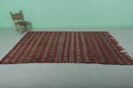 Handwoven Kilim Rug – 4.7 FT x 8.1 FT | Authentic Tribal Moroccan Carpet