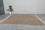 Moroccan Wool Rug - 8.4 x 9.1 ft | Natural Earth Tone, Handcrafted